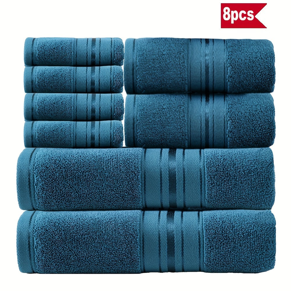 Stylish 8-Piece Bath Towel Set