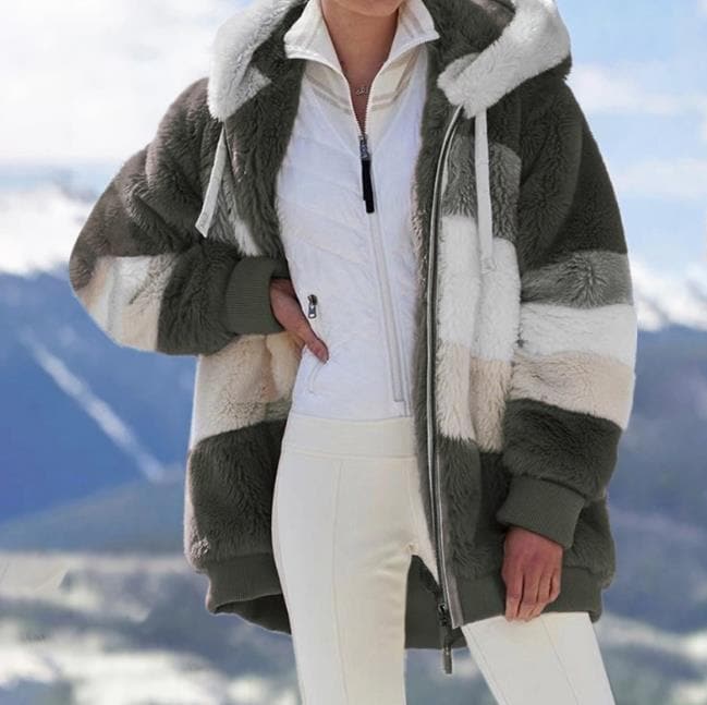 Mila Flauschige Damen Kunstfelljacke