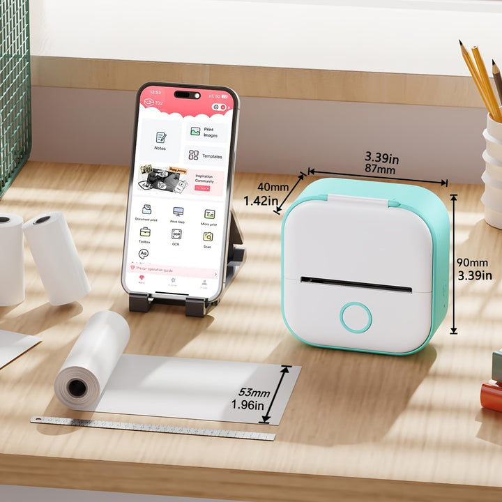Praktischer Damen Mini Etikettendrucker – Kabellos für iPhone &amp; Android