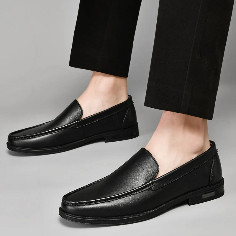 Klassische Echtleder Damen Loafer