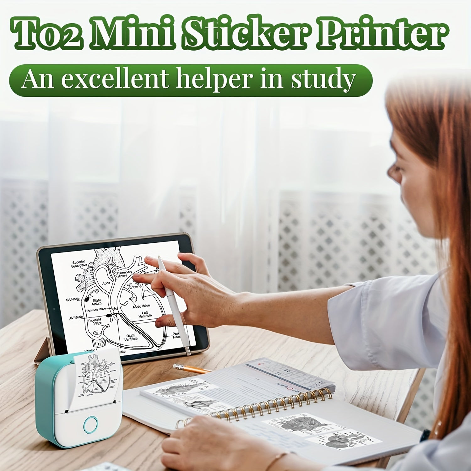 Mini Pocket Printer Wireless Label Printer for iPhone and Android