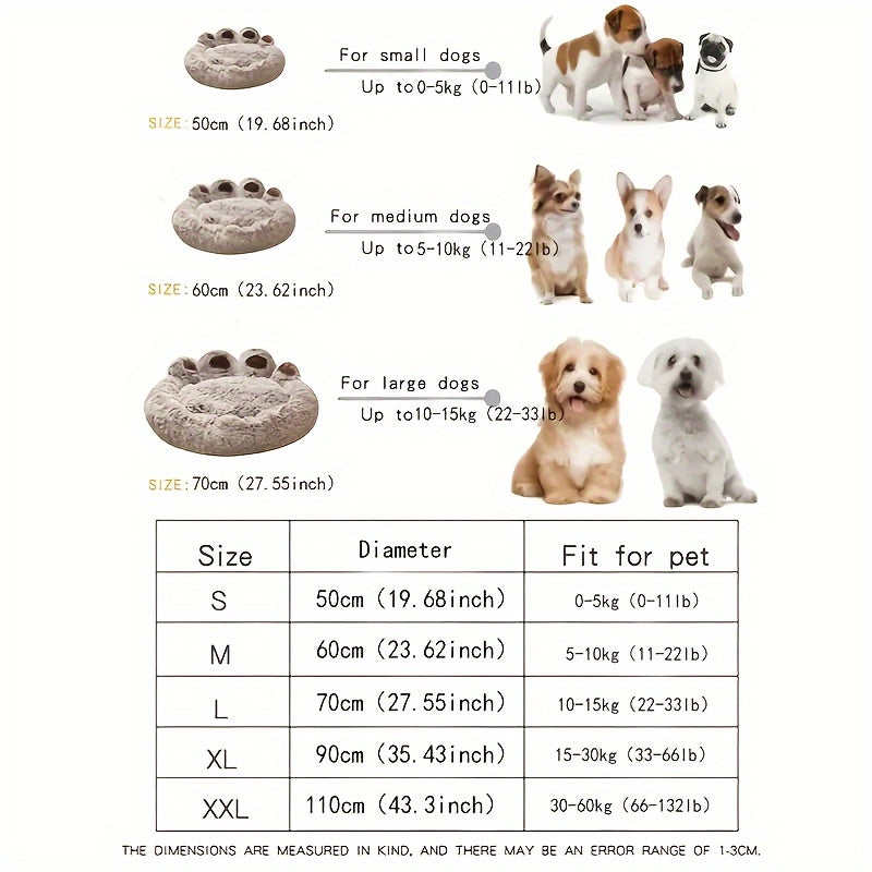 Washable Plush Calming Dog Bed