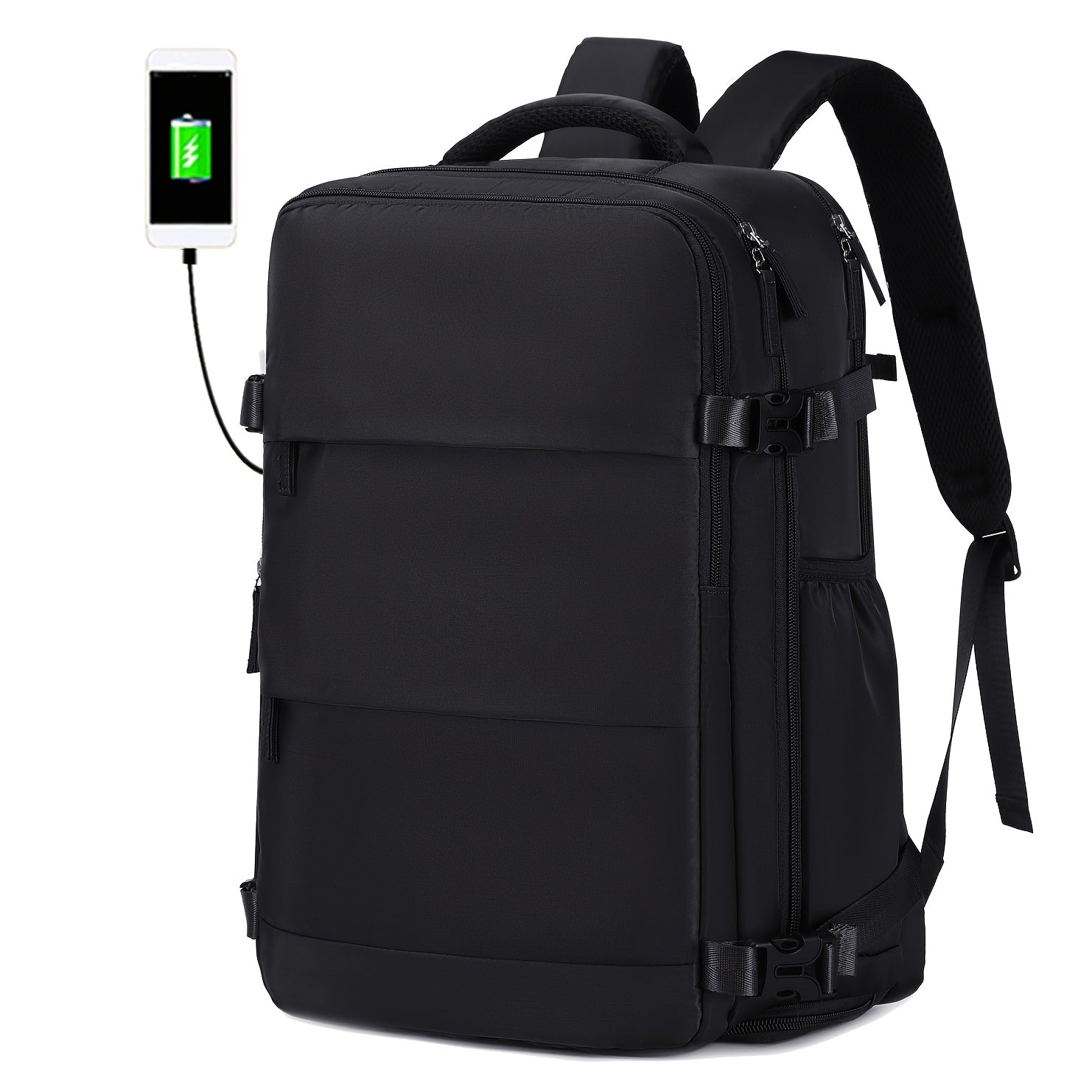 Travel Backpack with Shoe Compartment, Laptop Compartment, and Adjustable Straps