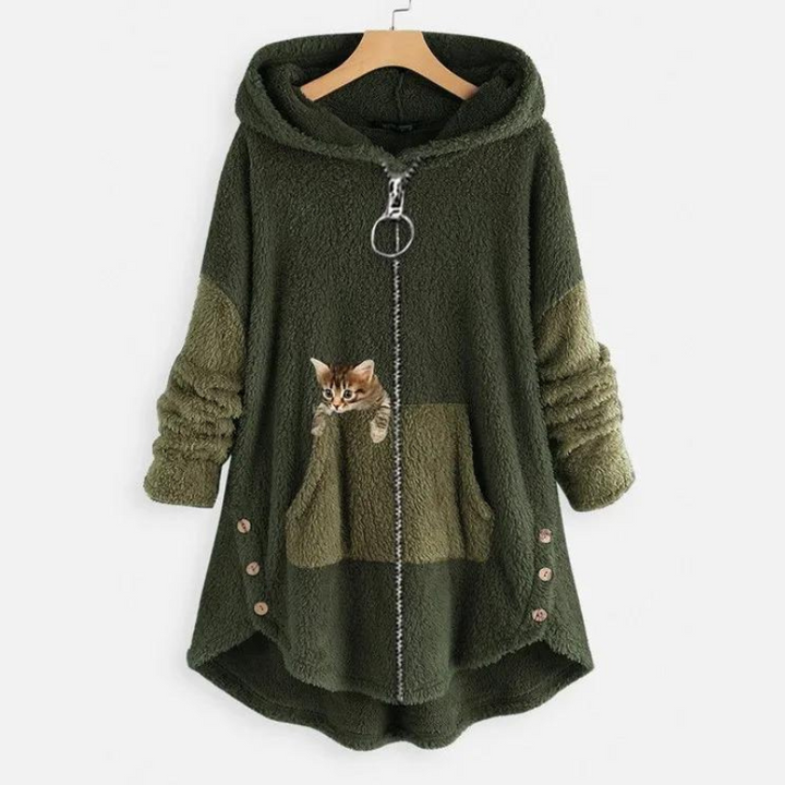 Agnes Kuschelig Damen Teddy-Hoodie