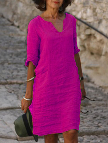 Leichtes Langarm Damen Sommerkleid