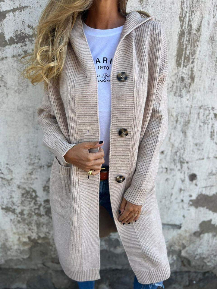 Elegant Langer Damen Strickjacke