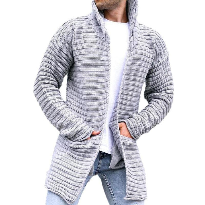 Manuel Stylischer Herren Strickjacke mit Stehkragen