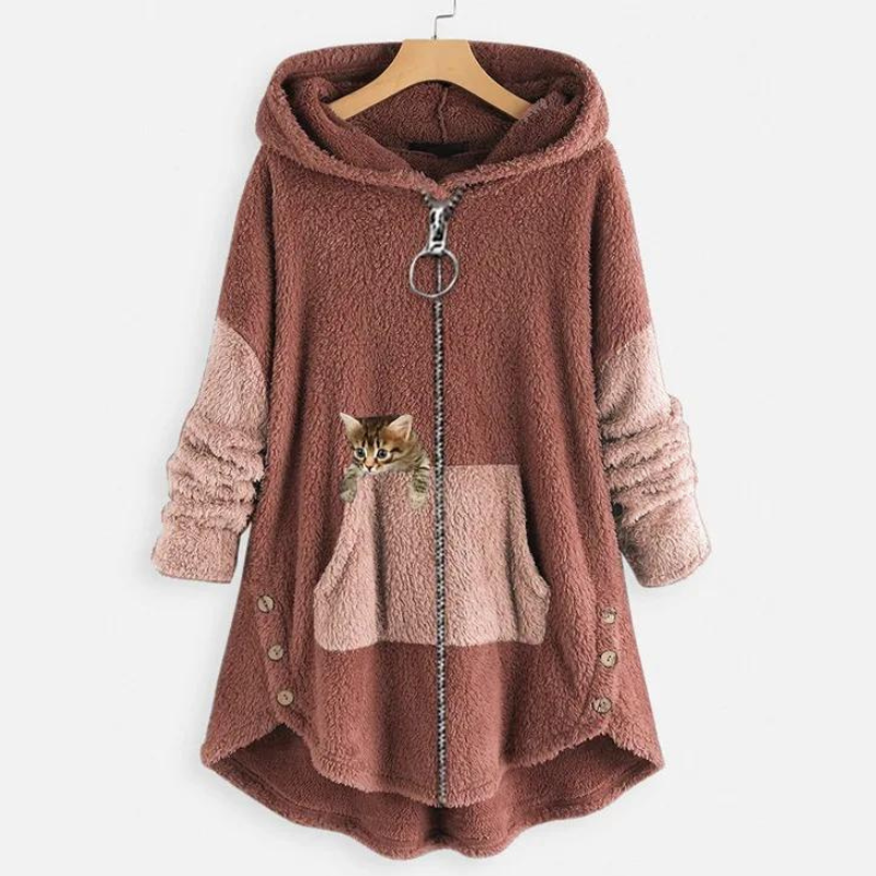 Agnes Kuschelig Damen Teddy-Hoodie