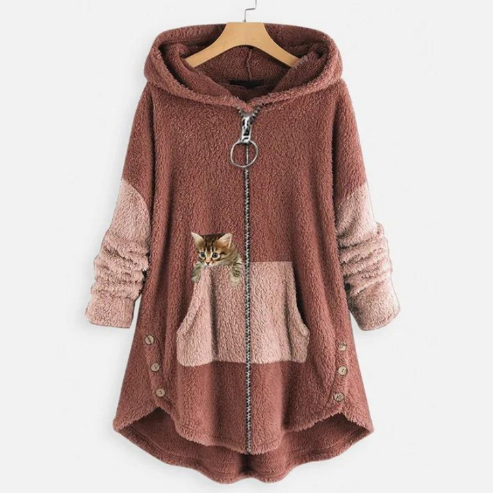 Agnes Kuschelig Damen Teddy-Hoodie
