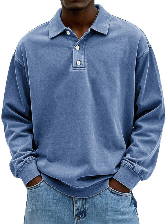 Lorenzo Klassisches Herren Langarm-Poloshirt