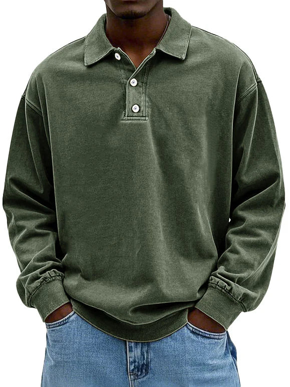 Lorenzo Klassisches Herren Langarm-Poloshirt