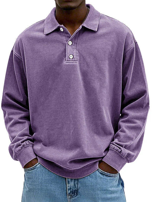 Lorenzo Klassisches Herren Langarm-Poloshirt