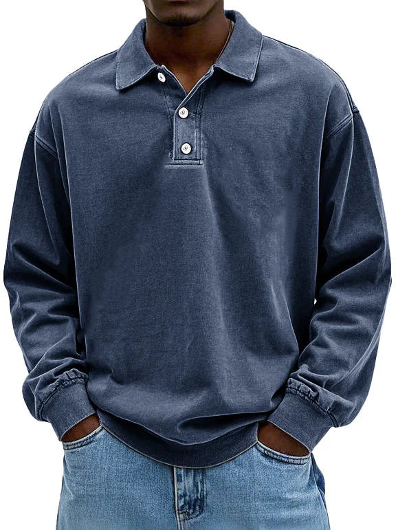 Lorenzo Klassisches Herren Langarm-Poloshirt